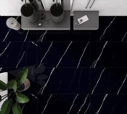 Marquina Granite 60x120cm Gloss | Marble effect